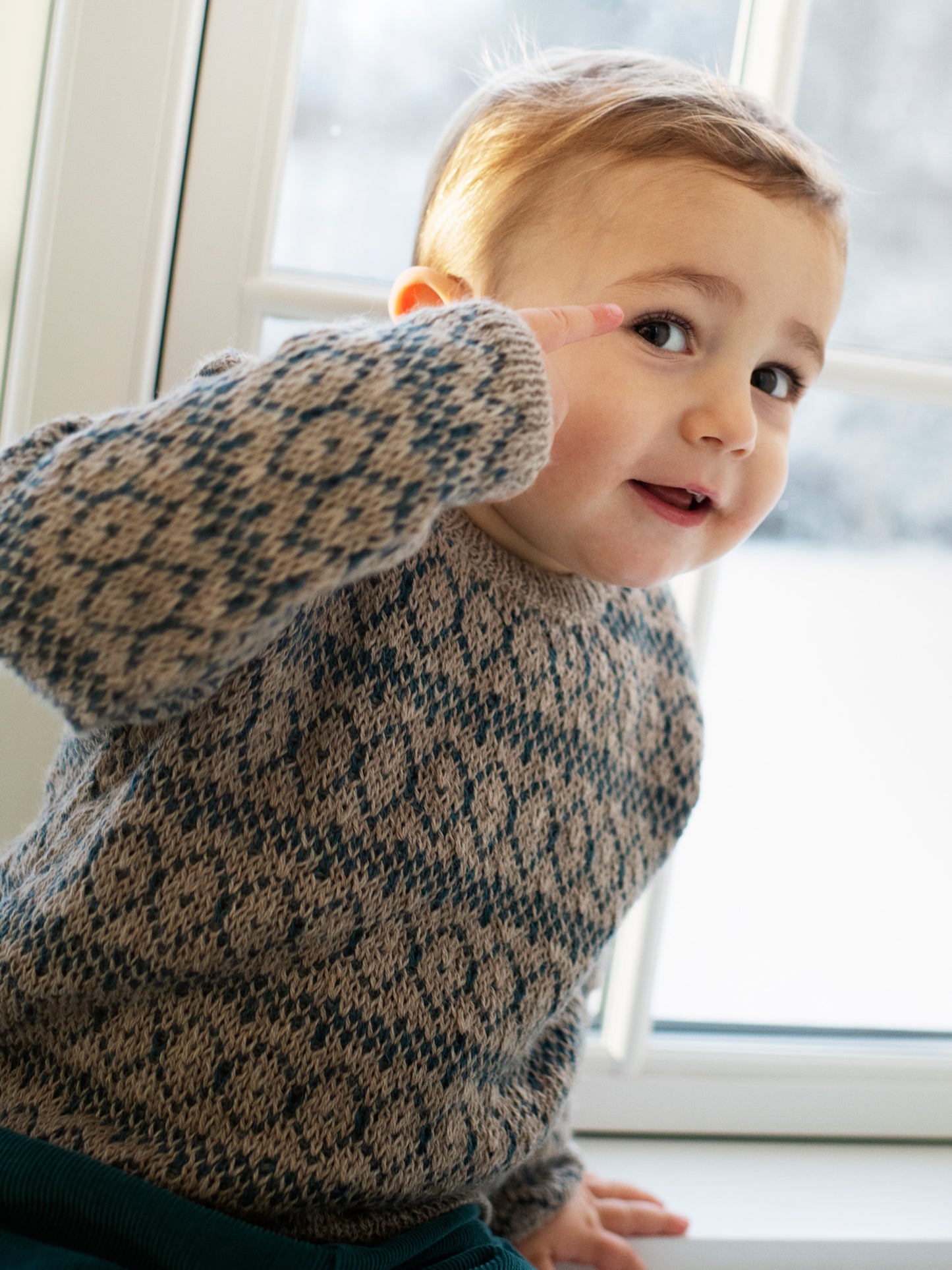 Alpaca Sweater, Dark Reef