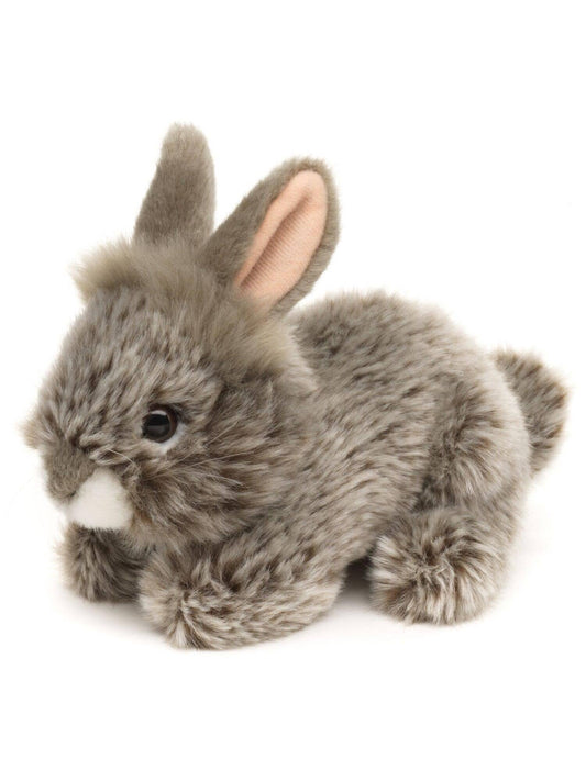 Angora Rabbit Plush, Lying, Gray