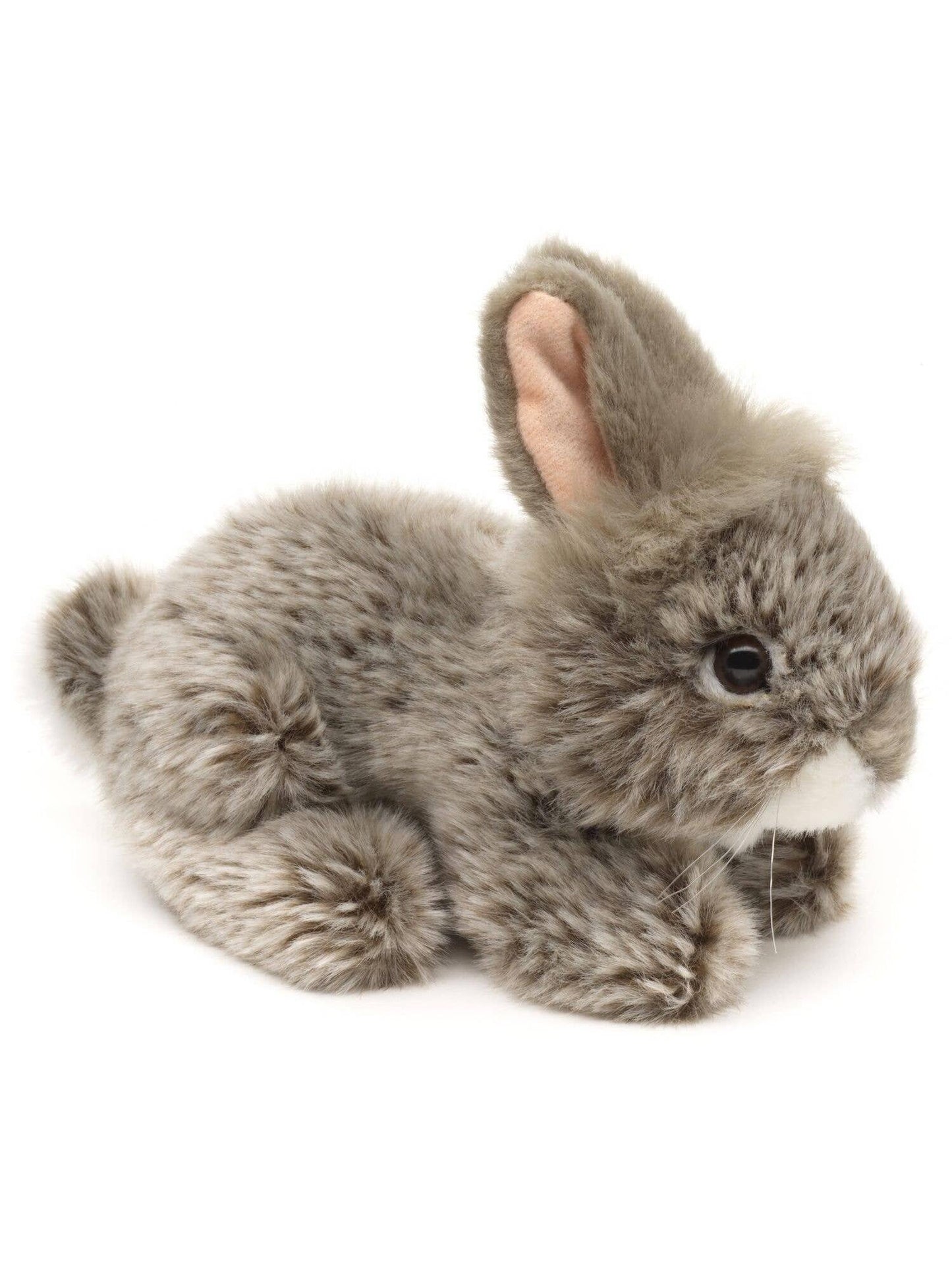 Angora Rabbit Plush, Lying, Gray