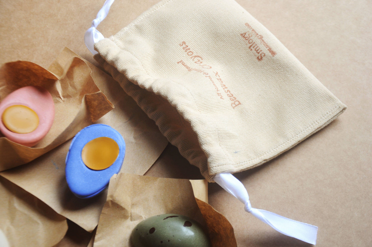 Golden Yolk Beeswax Crayon Eggs, Set of 5 Toddler Crayons