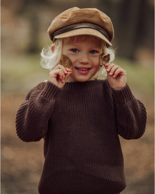 Bello Sweater, Brown, 100% Organic Cotton