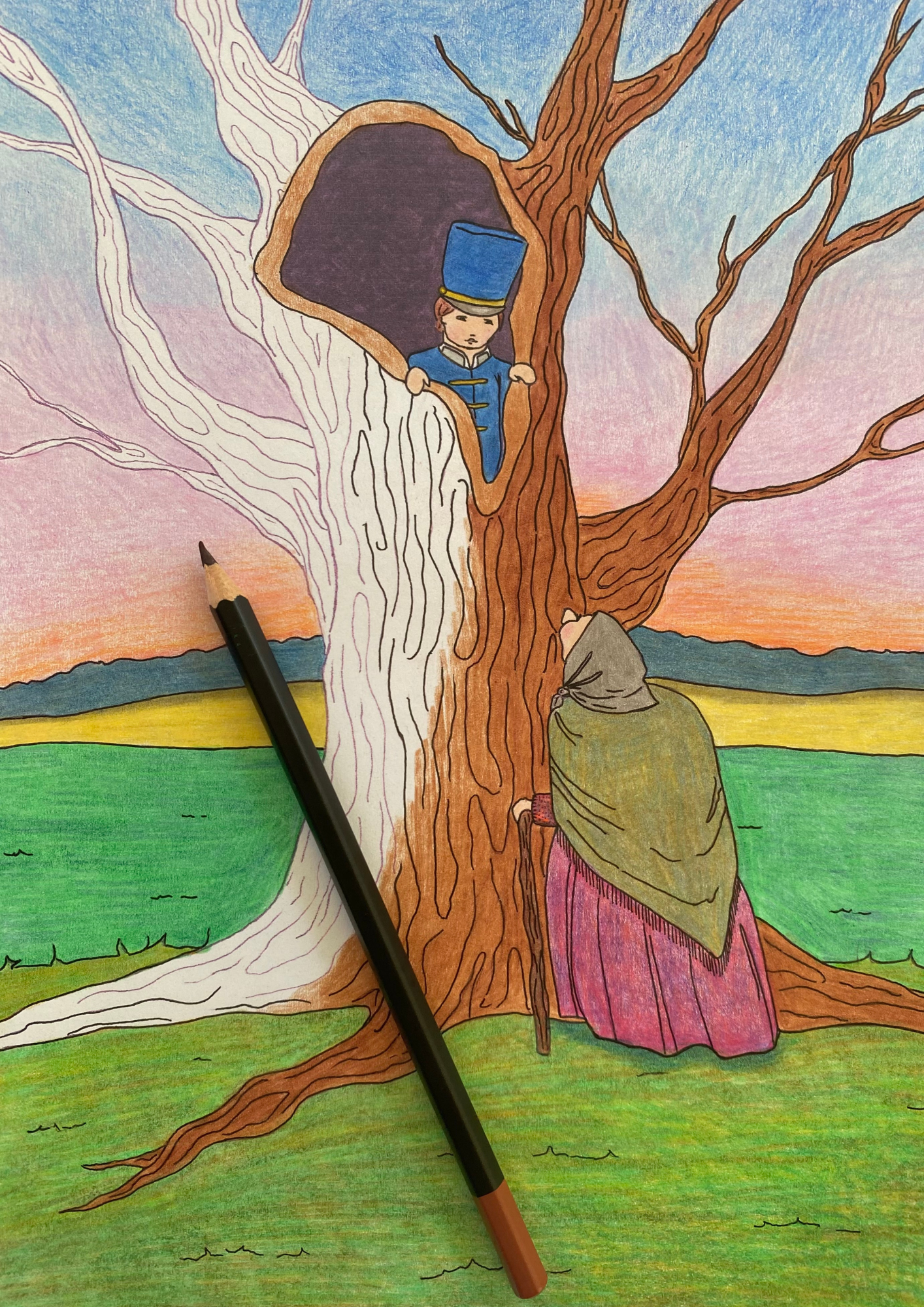 Hans Christian Andersen Fairy Tale Colouring Book with Audio, Danish Design
