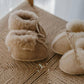 Baby Booties, Noly, Sand, 100% Natural Wool