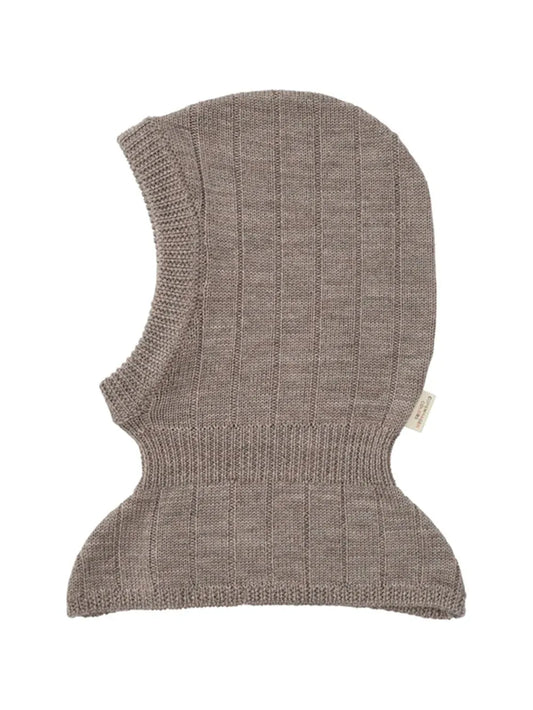 Balaclava, Rib, Natural Melange, Knitted