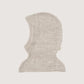 Balaclava with Frill, Pale Cream Melange, Knitted