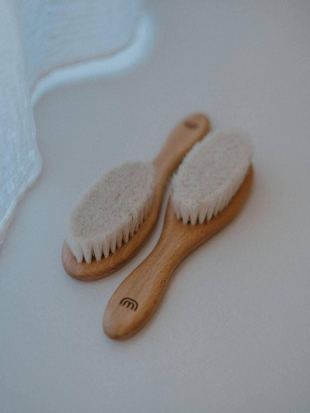 Baby Brush, Natural, Wool and Wood