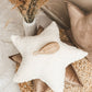 Star-Shaped Teddy Cushion, Cream, Soft Kids Room Décor