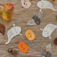 Halloween - papercutouts with bats, ghosts and pumpkins