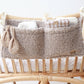 Bedside Organizer, Hanging Storage with Two Pockets, Cream or Taupe