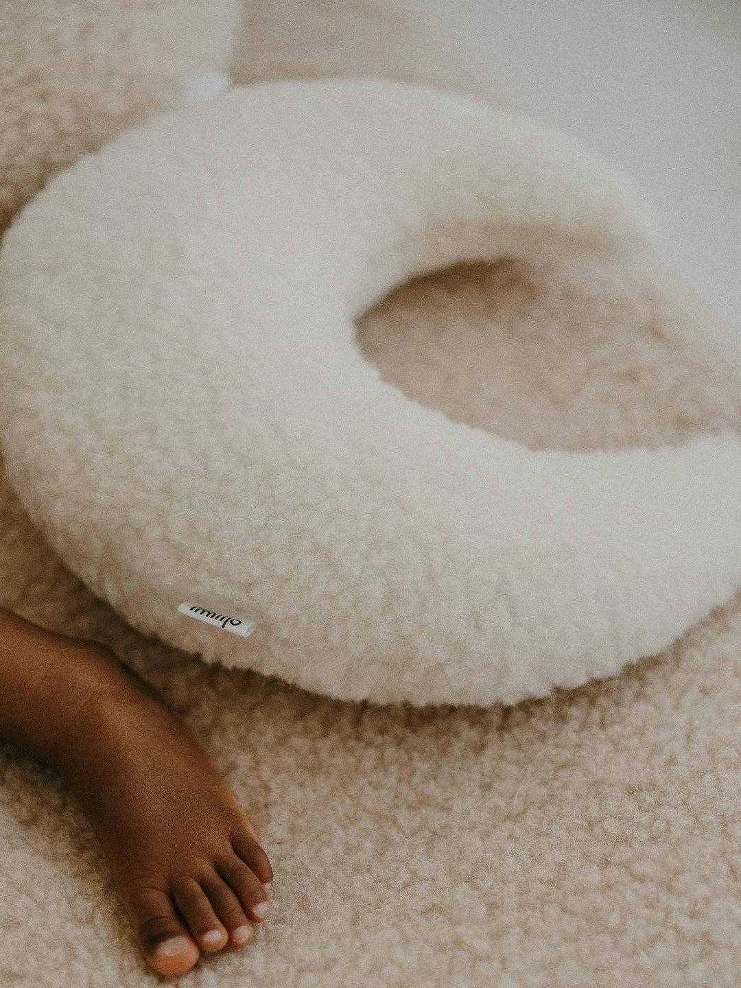 Coussin Lysor, Moon, Creme, 100% Natural Wool