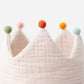 Birthday Crown with Pom-Poms, sand.