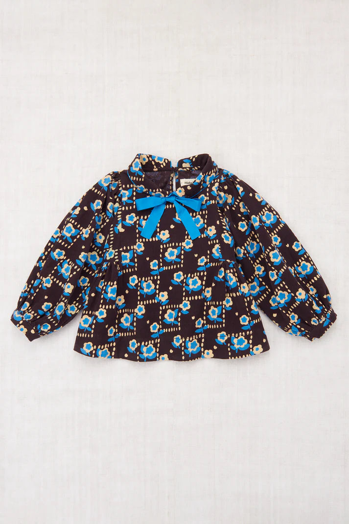 Corduroy Zora Blouse, Raisin Windowbox