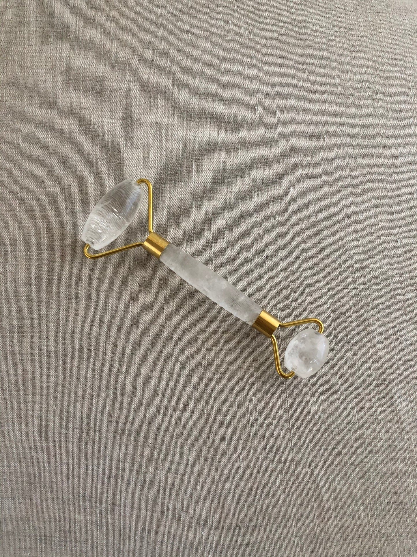 Facial Massage Roller, Clear Quartz