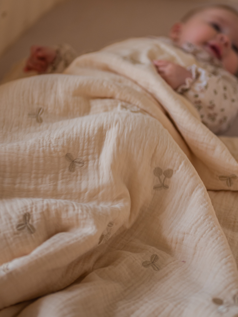 Quilted Cherry and Clover Baby Plaid