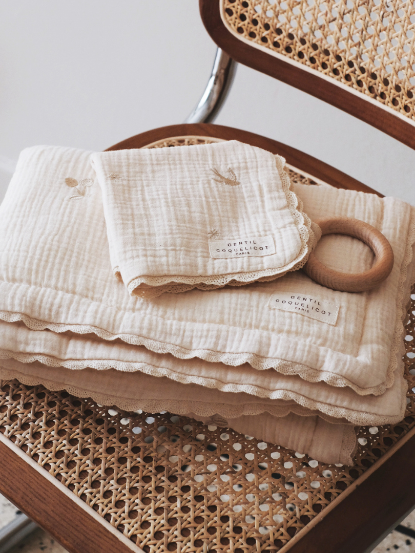 Quilted Cherry and Clover Baby Plaid