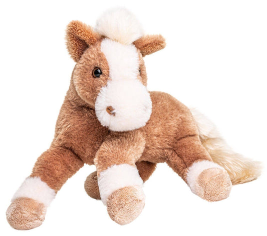 Horse, lying down (brown) - super soft - cuddly/plush toy