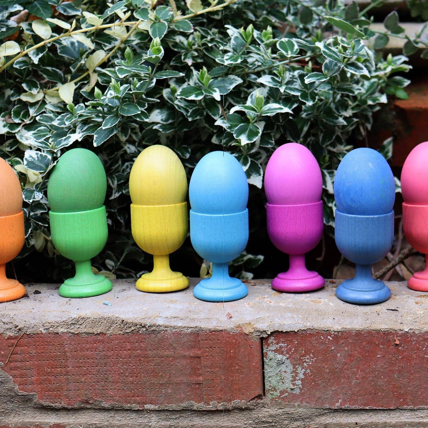 Rainbow Wooden Eggs Set of 7 – Montessori & Waldorf Inspired Toy