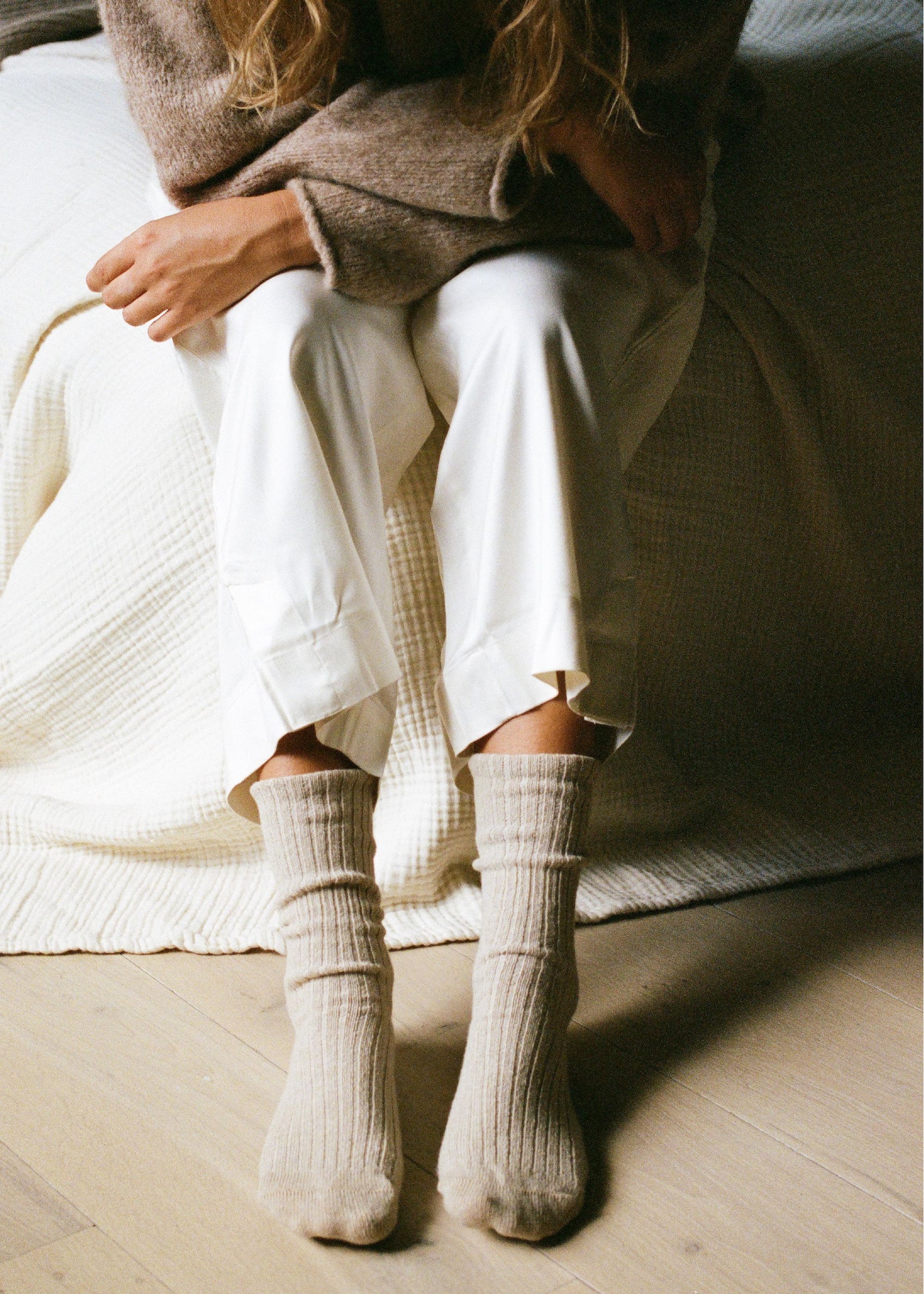 Aiayu,  Cashmere Rib Socks, Kit, Organic & Fairtrade