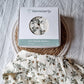 Muslin Swaddle, Beige with floral print, 130x110cm