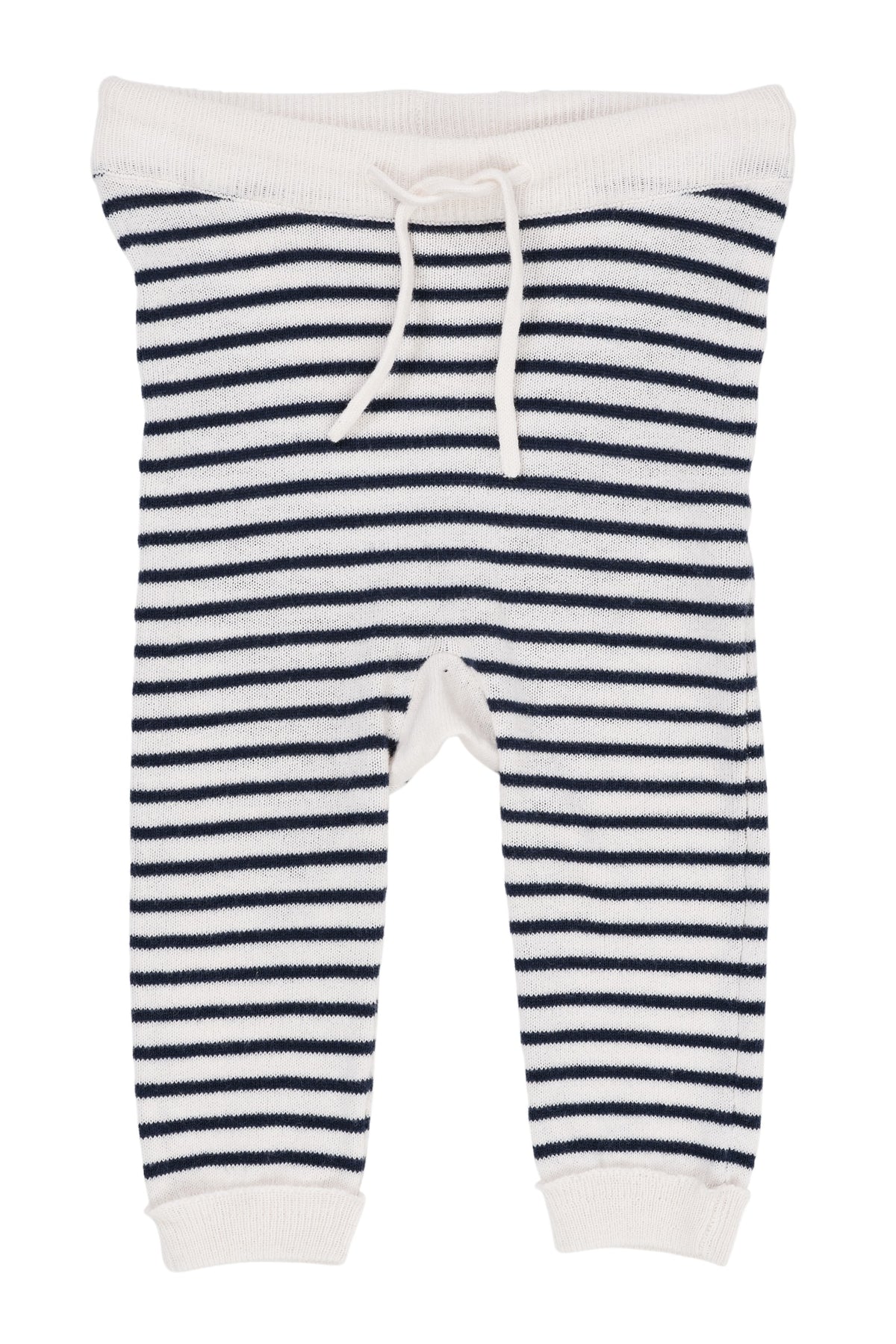 Copenhagen Colors,  Copenhagen Colors, Baby Leggings, Light Knitted Stripe, Cream/Navy