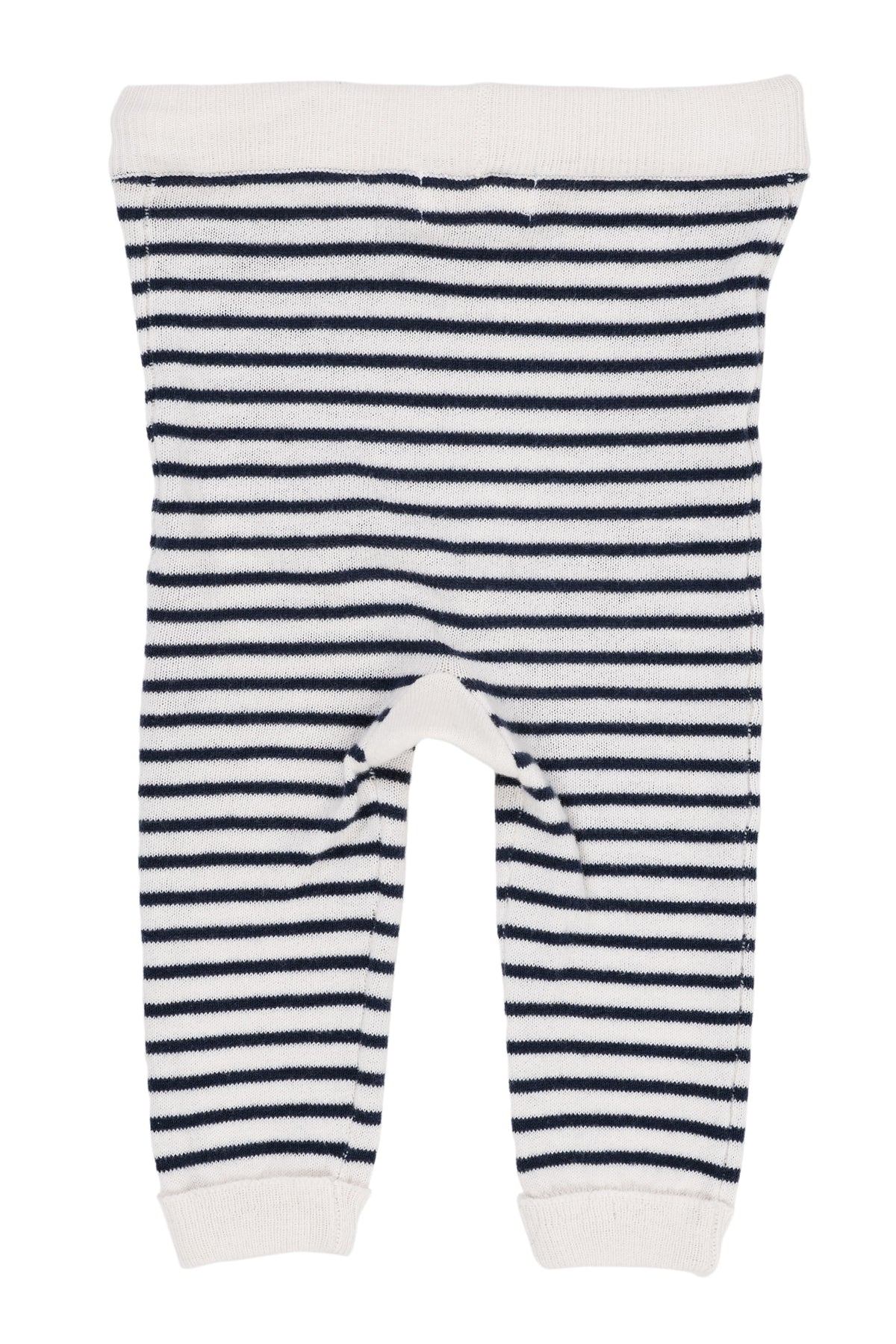 Copenhagen Colors,  Copenhagen Colors, Baby Leggings, Light Knitted Stripe, Cream/Navy