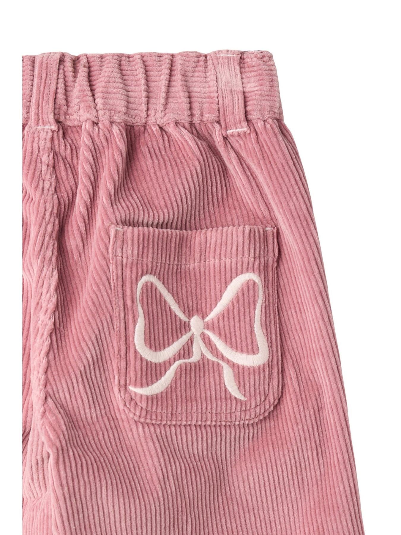 Corduroy Blouse with Embroidery, Rose