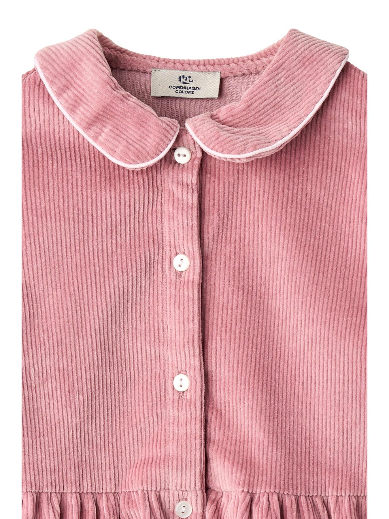 Corduroy Blouse with Embroidery, Rose