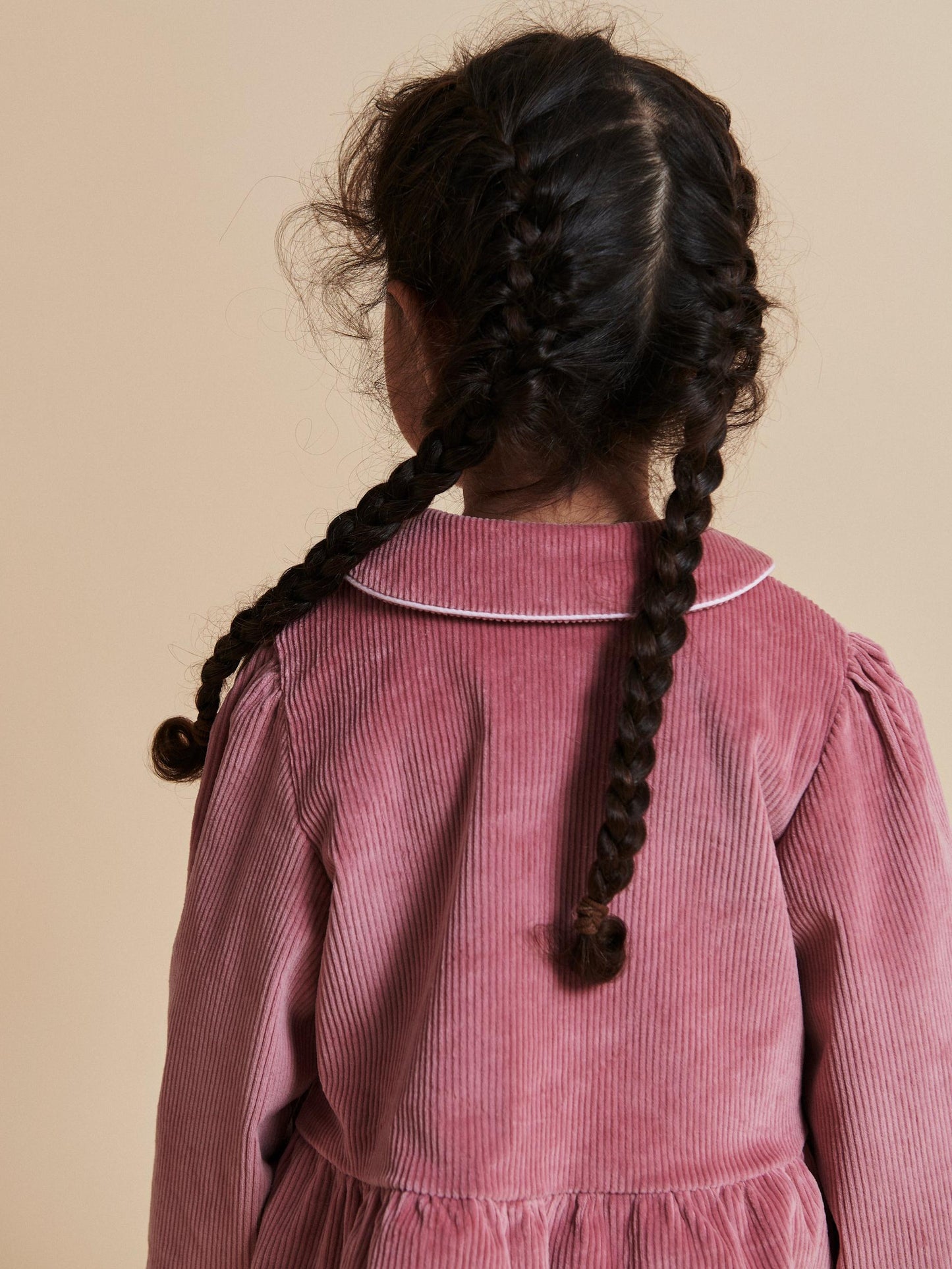 Corduroy Blouse with Embroidery, Rose