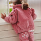 Corduroy Pants with Wide Leg & Embroidery, Rose