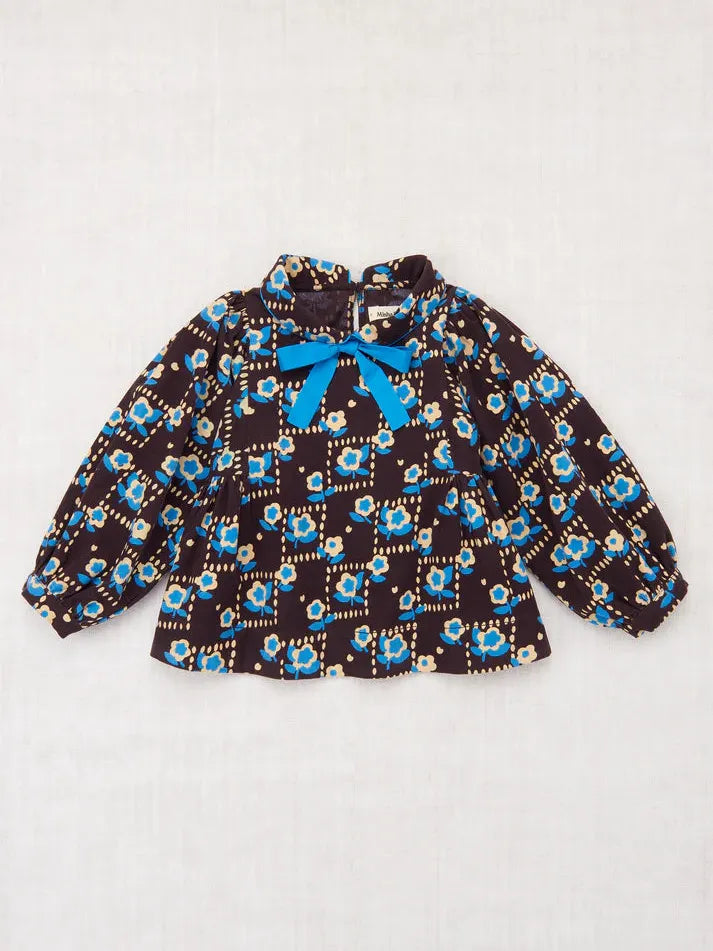 Corduroy Zora Blouse, Raisin Windowbox