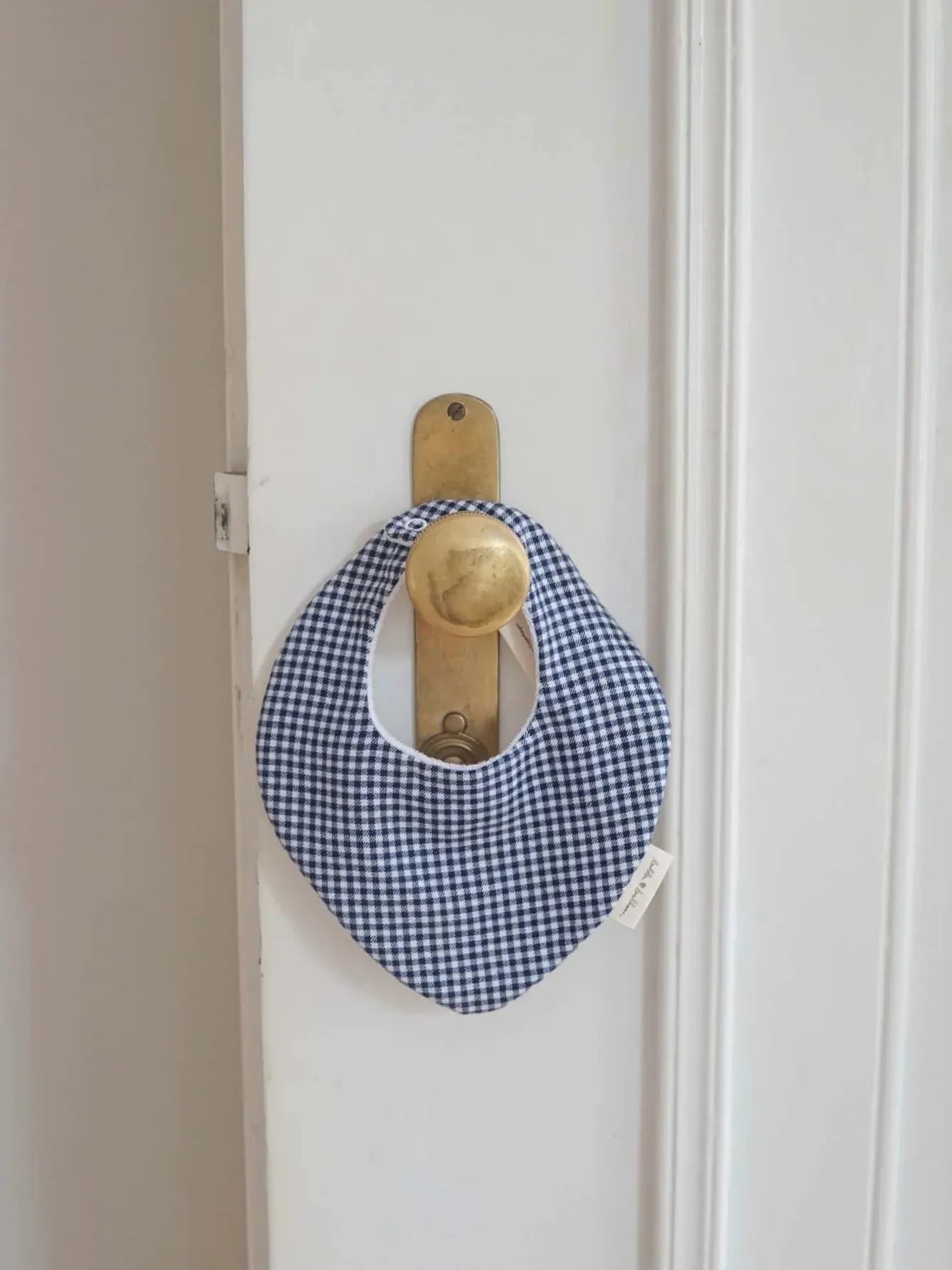 Cotton Bib, Navy & White