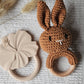 Crochet Rabbit Rattle - Brown