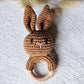Crochet Rabbit Rattle - Brown