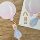 Cut-Out Balloon Girl, Mobile, Pink