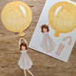 Cut-Out Balloon Girl, Mobile, Yellow