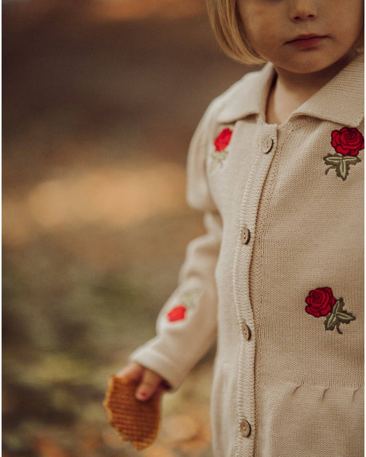 Rose Cardigan, 100% Organic Cotton