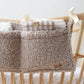 Bedside Organizer, Hanging Storage with Two Pockets, Cream or Taupe