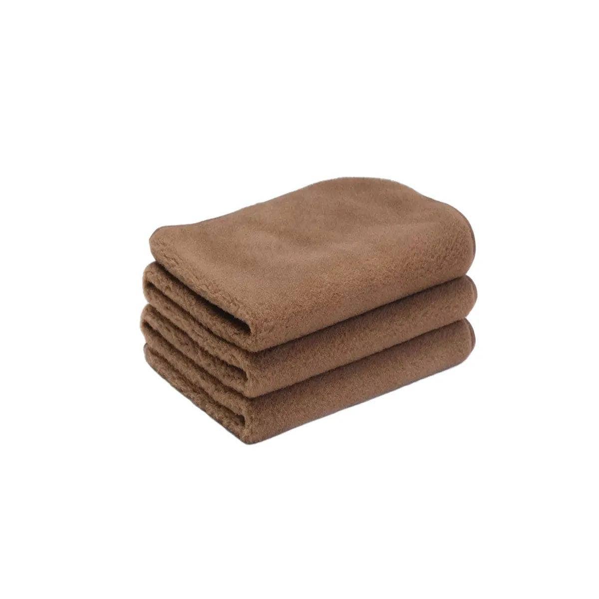 Wool Crib Blanket, Camel & Merino Wool, 60×120 cm – Brown