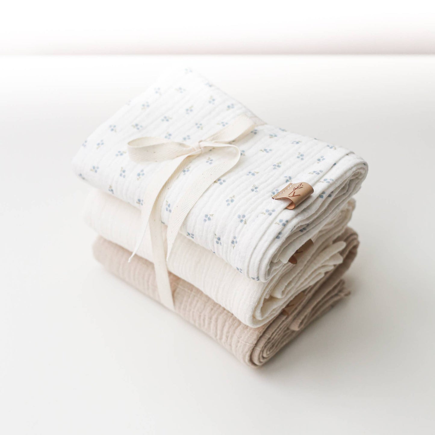 Muslin Burp Cloth Set, 3 Pack, Neutral