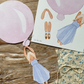 Cut-Out Balloon Girl, Mobile, Pink