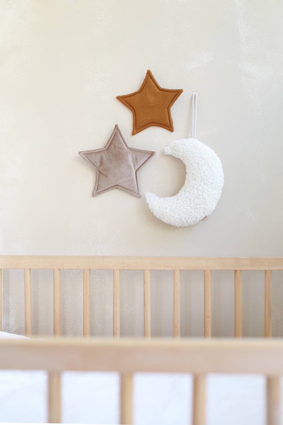 Wall Decoration, Teddy Moon, Cream