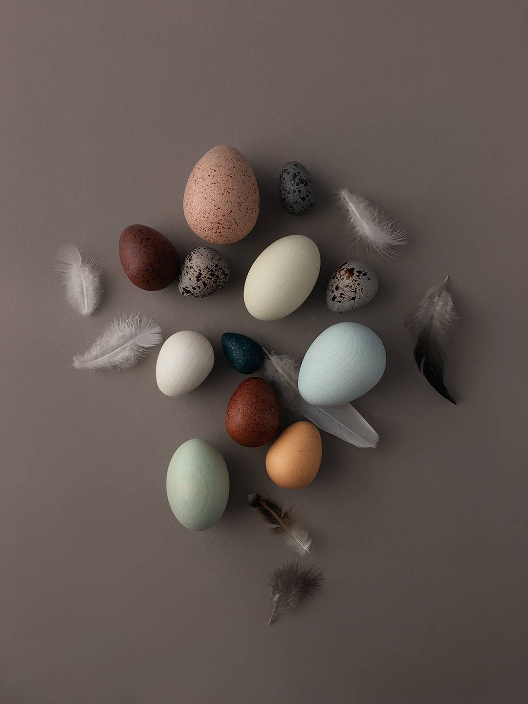 A Dozen Bird Eggs in a Basket, Wooden Play Set