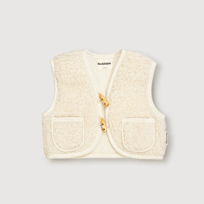 Wool Sherpa Vest - Milk