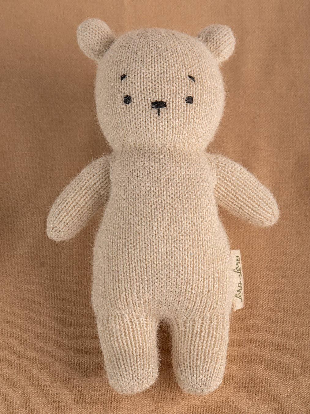 Alpaca Wool Teddy Bear, Handmade & Fairtrade