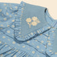 Dionne Blouse, Quilt Calico, Blue Pebble