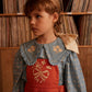Dionne Blouse, Quilt Calico, Blue Pebble