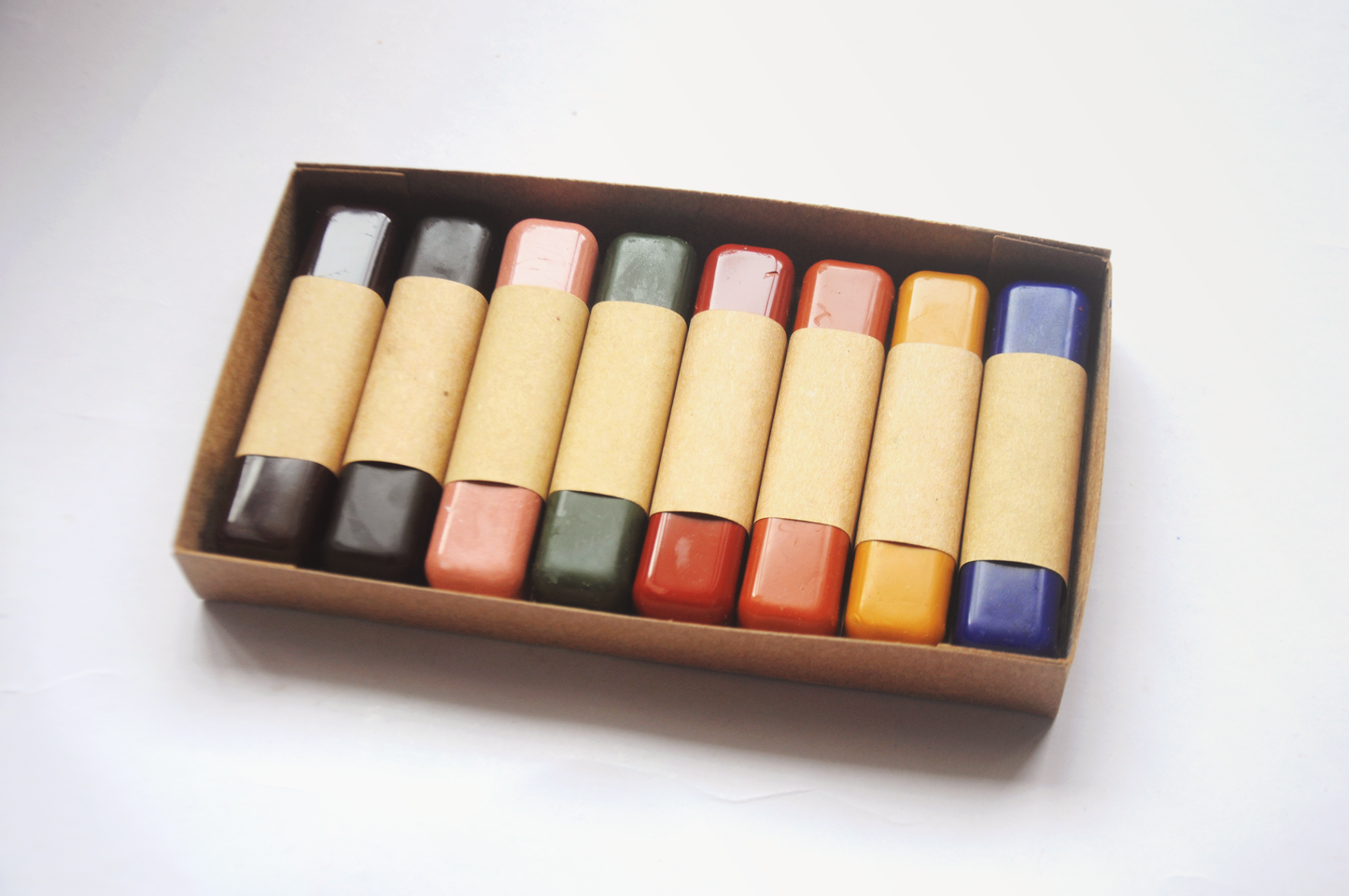 All Natural Handmade Beeswax Oil Pastels, Set of 8
