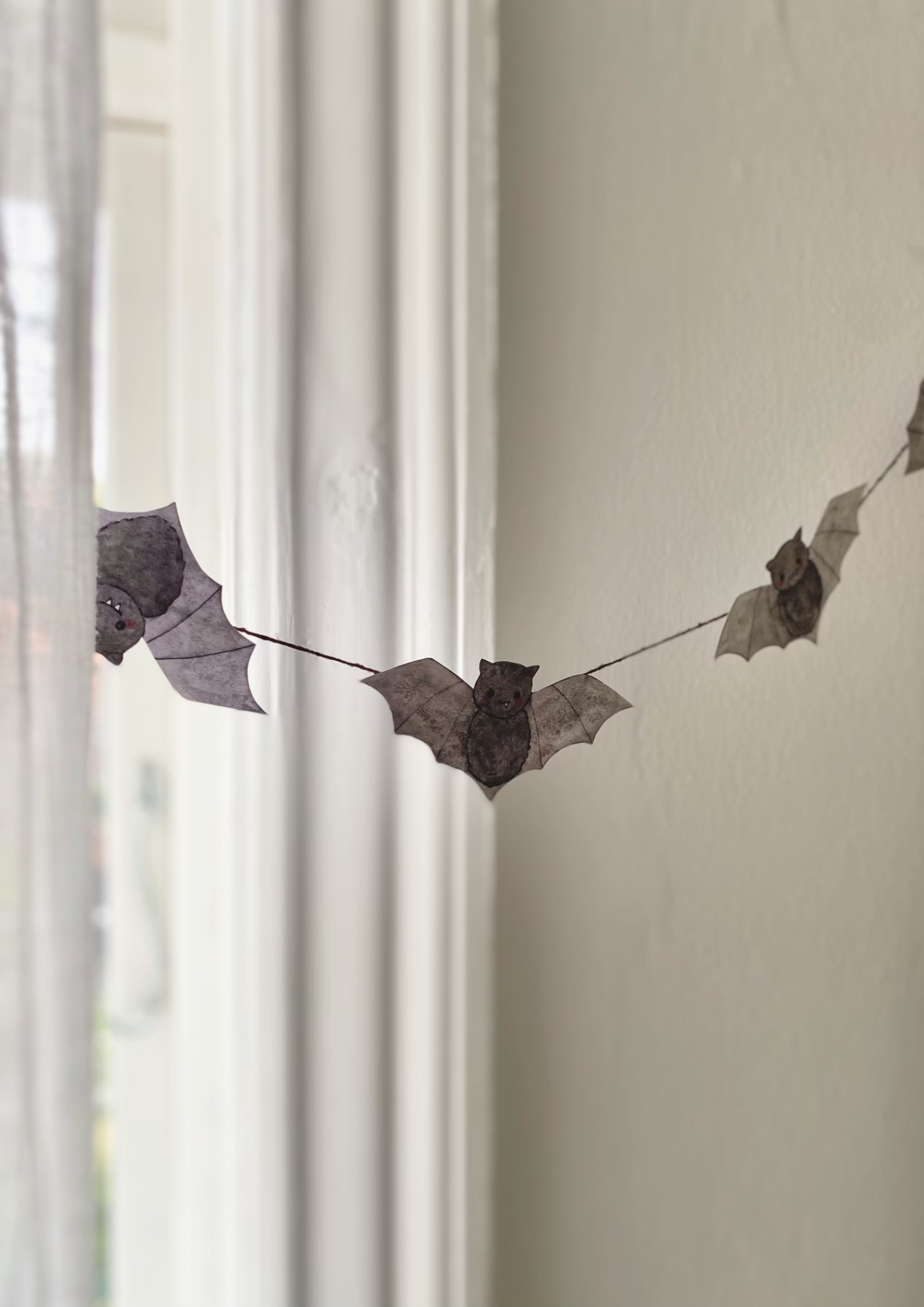 Halloween - papercutouts with bats, ghosts and pumpkins