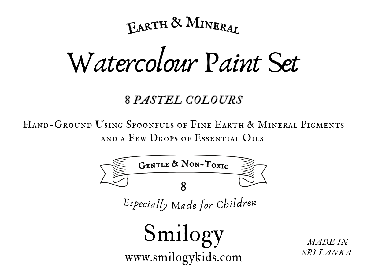 Kids’ Natural Earth & Mineral Pastel Watercolour Paint Set, 8 Colours