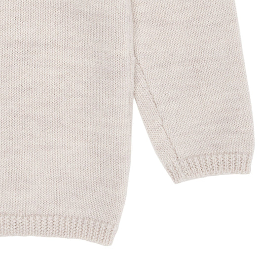 Copenhagen Colors, Merino Knitted Cardigan, Pale Cream Melange